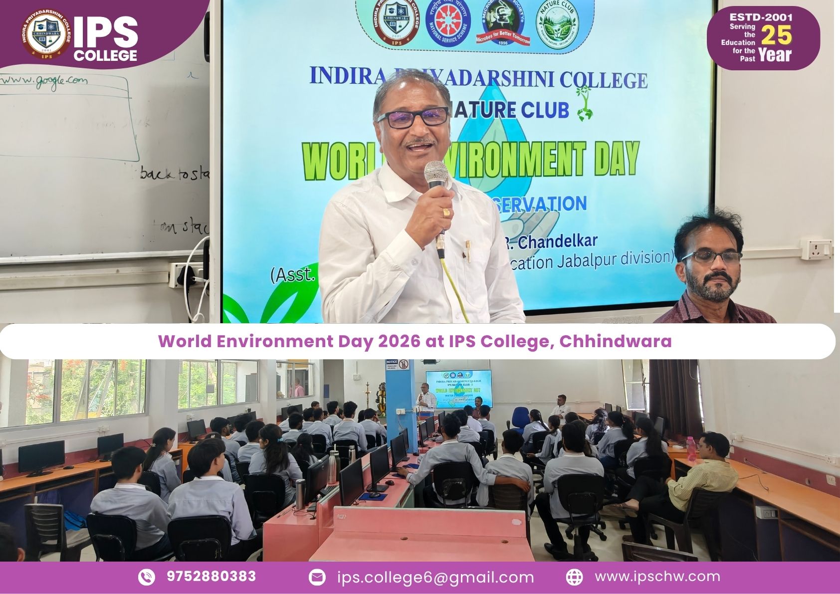 Dr. P. R. Chandelkar Addresses World Environment Day Program at IPS College